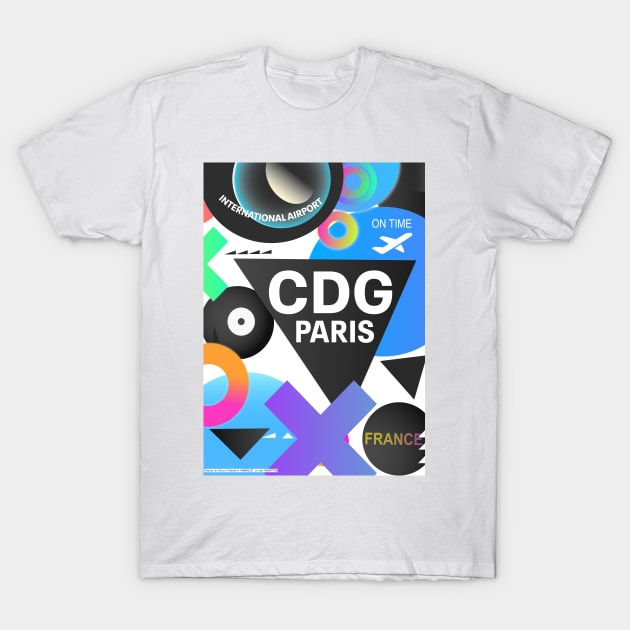 CDG airport Paris T-Shirt by Woohoo